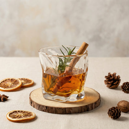 Vintage Ripple Whiskey Glass