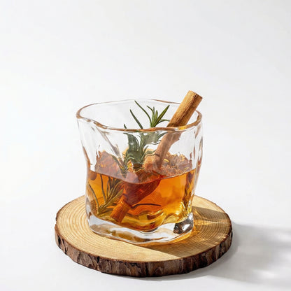 Vintage Ripple Whiskey Glass