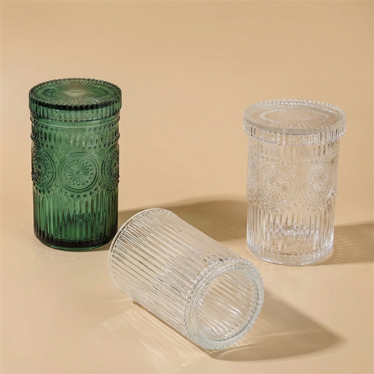 Embossed Glass Tumbler
